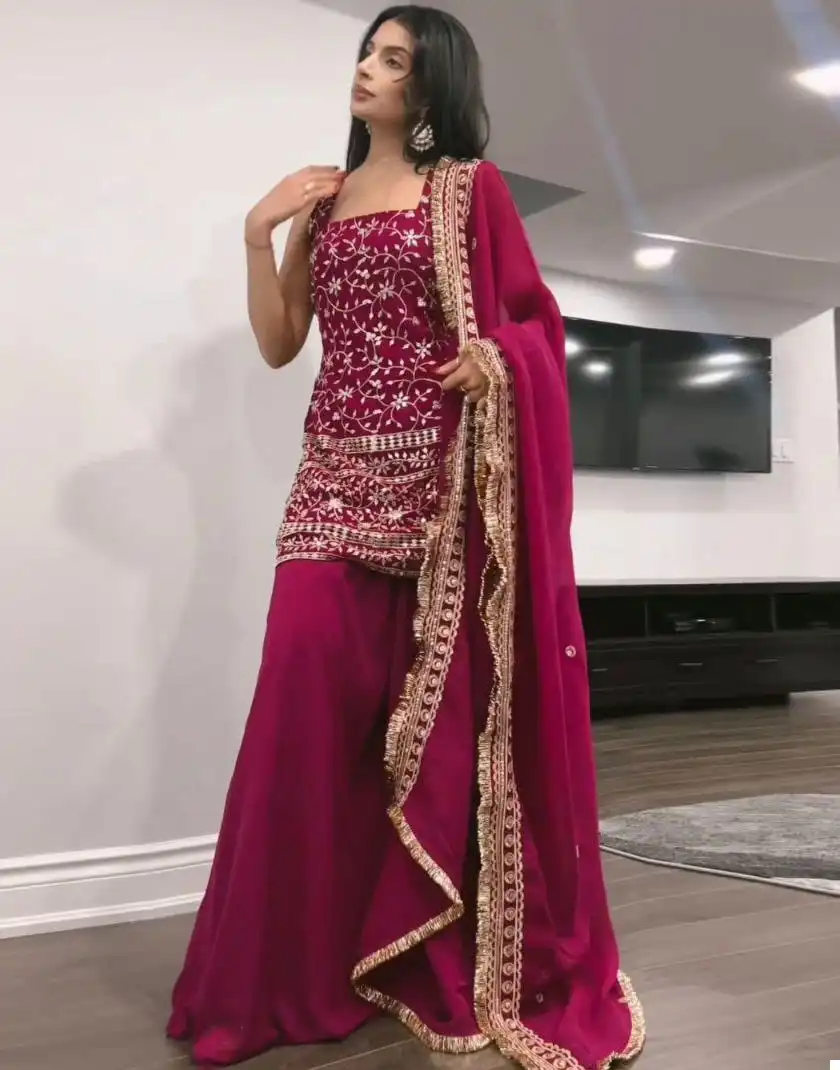 Vardan Ethnic Rrtc 5643 Foux Georgette Wholesale Designer Readymade Salwar Suit