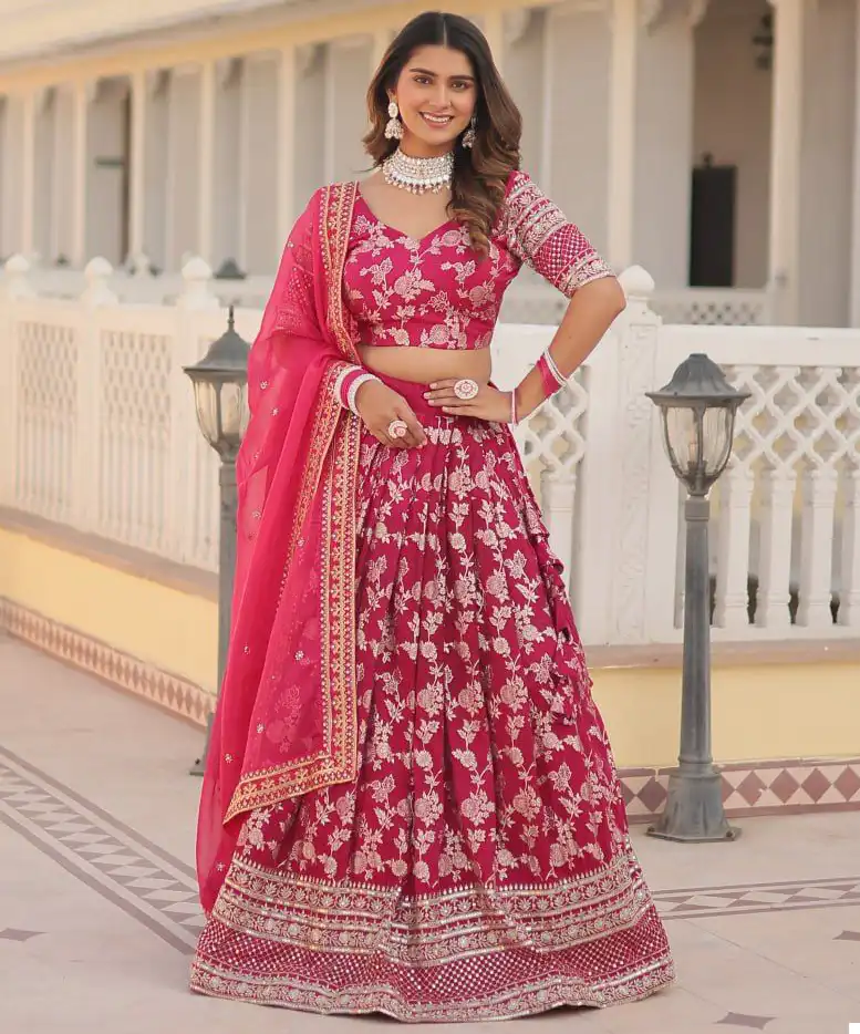 Vardan Ethnic Ruchika Vol 1 Pure Dyable Viscose Jacquard Wholesale Lehenga Catalog