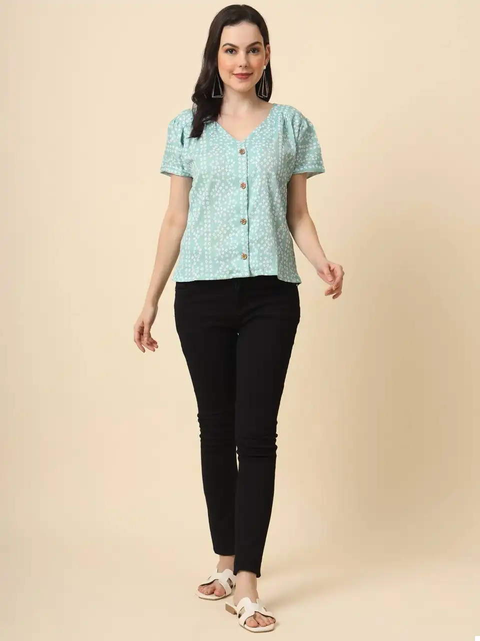 Vardan Ethnic Rvl Paris Poly Delta Wholesale Short Top Catalog