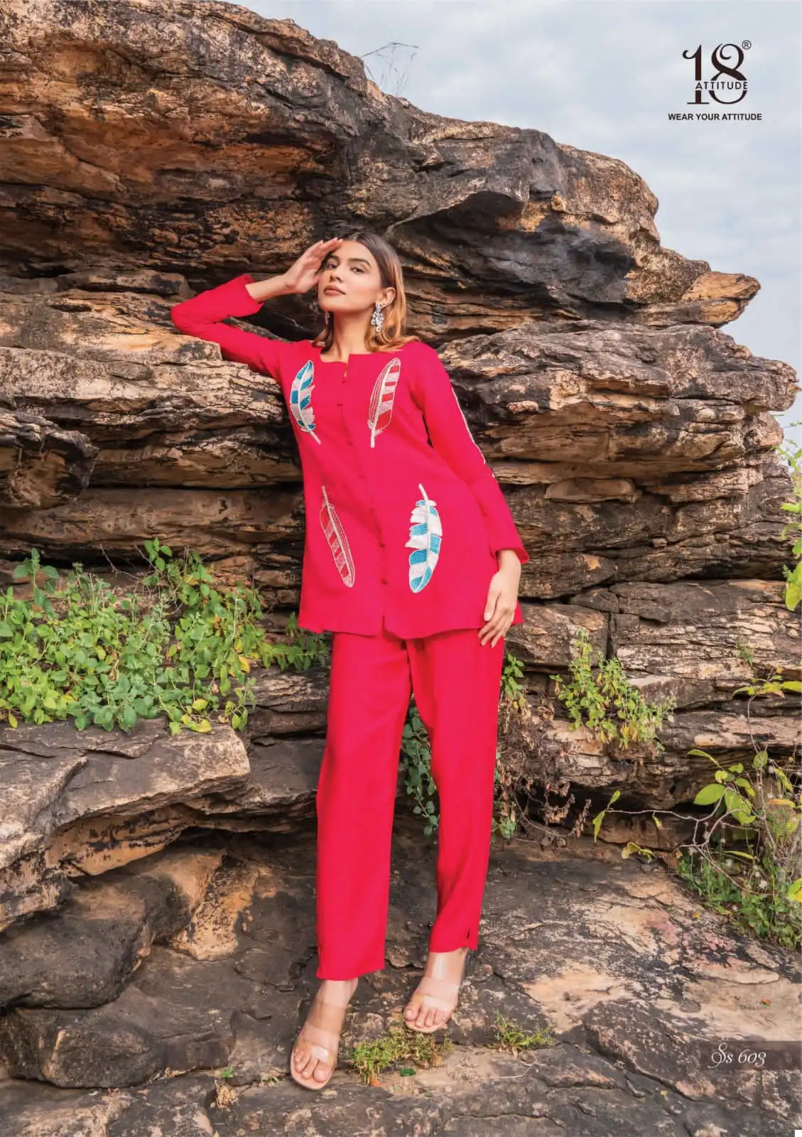 Vardan Ethnic Sho-Shaa Vol 6 Viscous Latex Wholesale Top and Pant Cord-Sets Catalog - Image 4