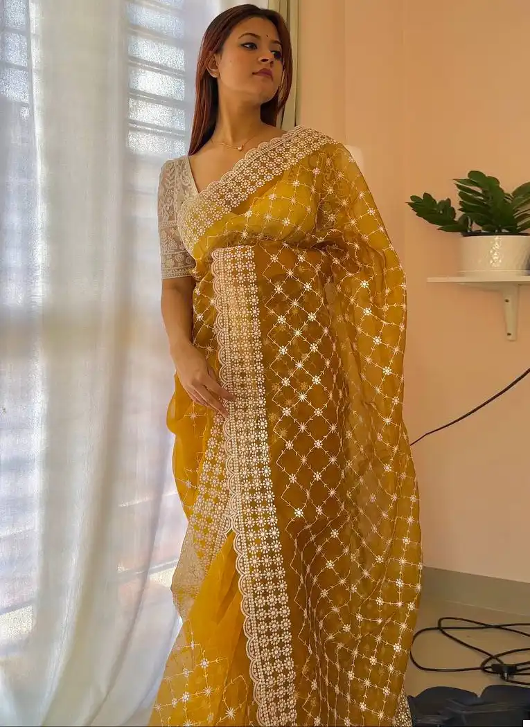 Vardan Ethnic White Arrow Pure And Light Organza Wholesale Fancy Sarees Catalog