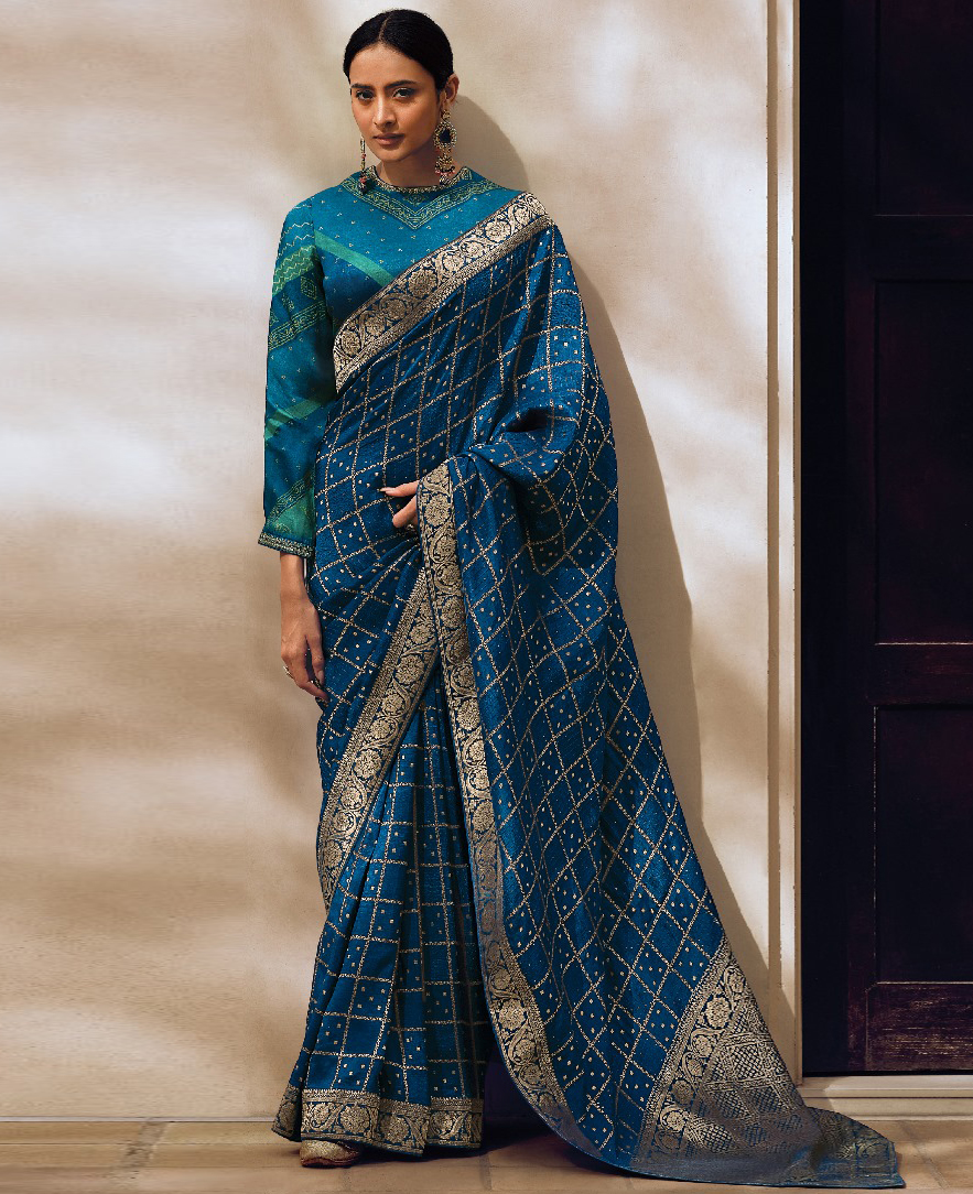 Varsha Leher Viscose Woven Wholesale Fancy Sarees Catalog