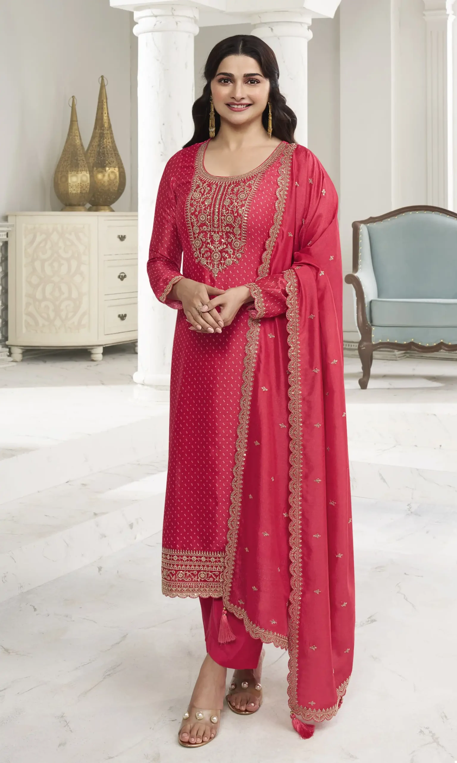 Vinay Fashion Kuleesh - Surbhi Silk Georgette Wholesale Designer Salwar Suit Catalog - Image 2