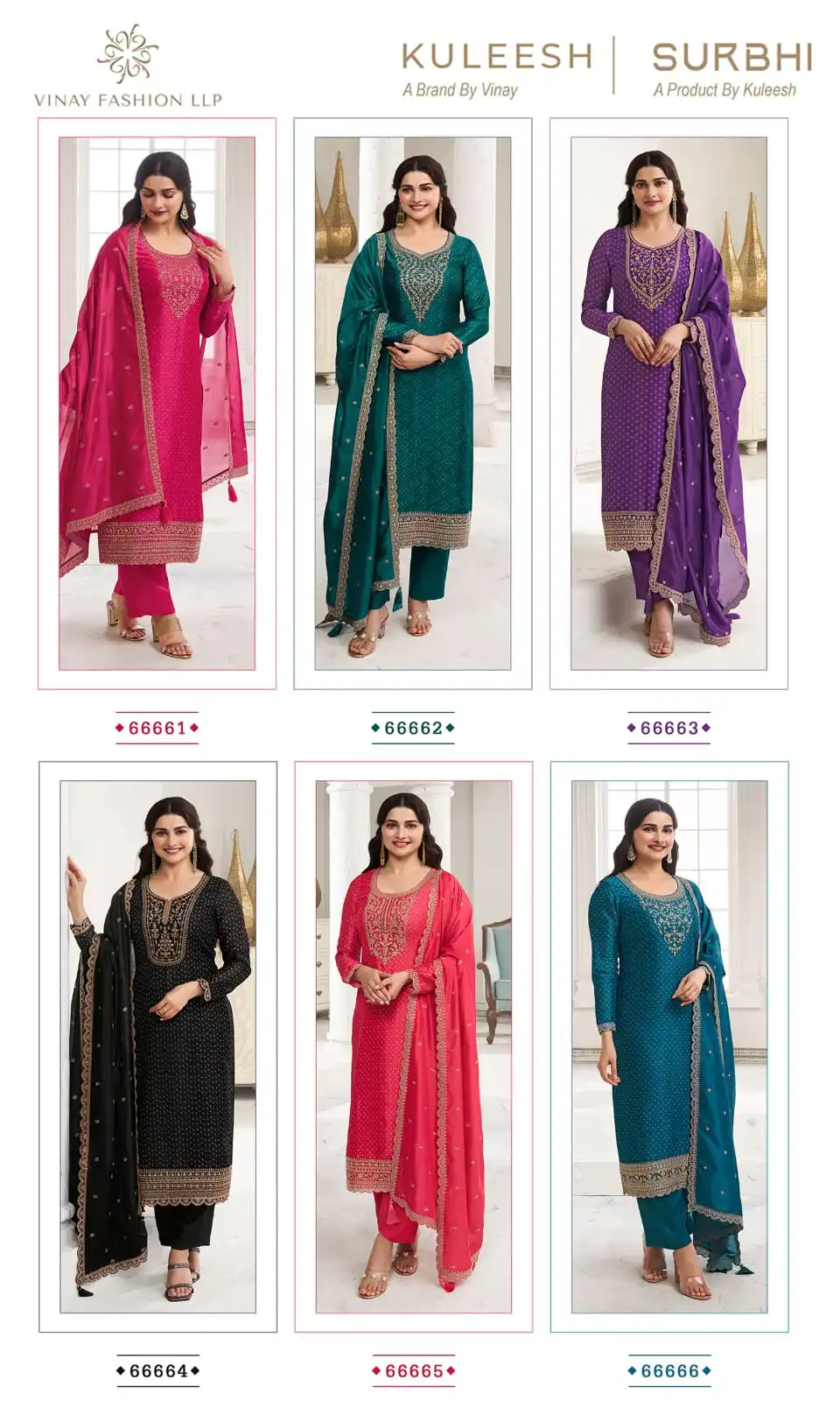 Vinay Fashion Kuleesh - Surbhi Silk Georgette Wholesale Designer Salwar Suit Catalog - Image 7