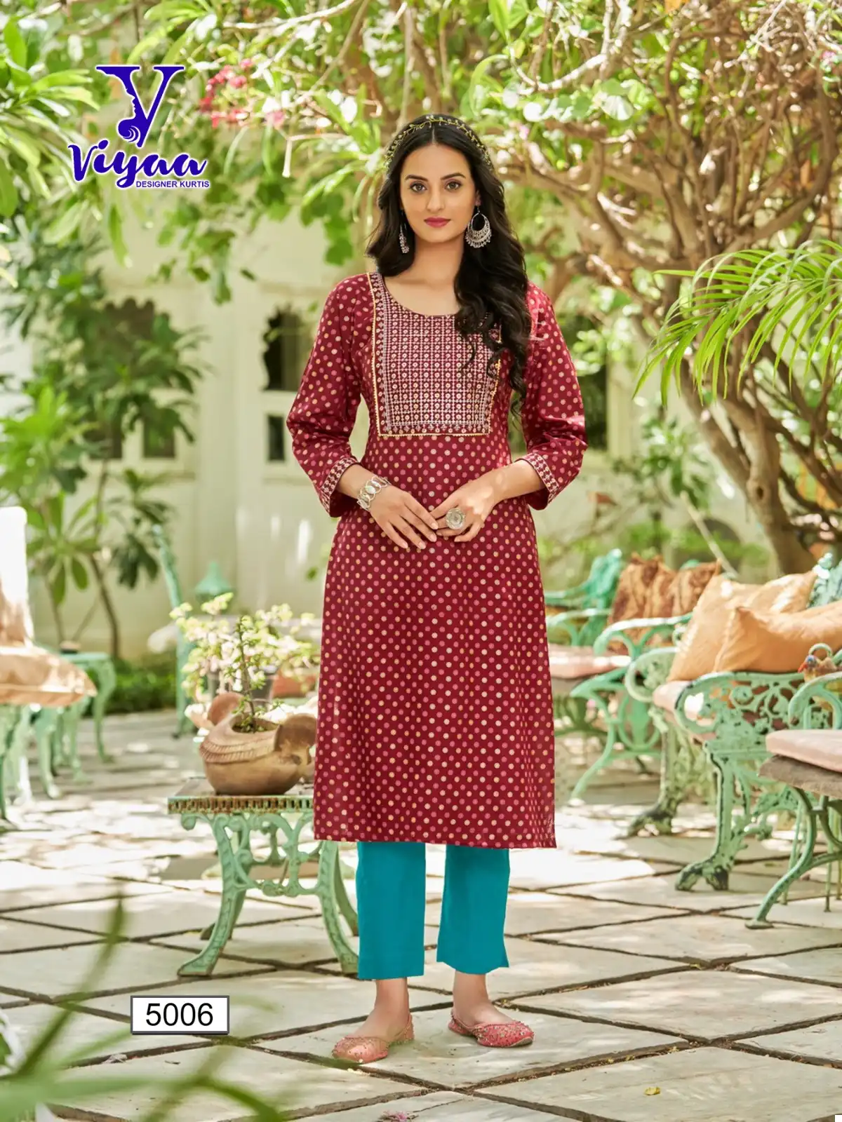 Viyaa Designer Poshak Vol 5 Finest Quality Of Pure 14 Kg Rayon Wholesale Kurtis Catalog - Image 5