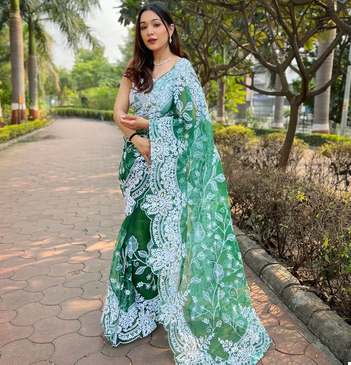 Shree Trends Yojana Organza Wholesale Fancy Sarees Catalog