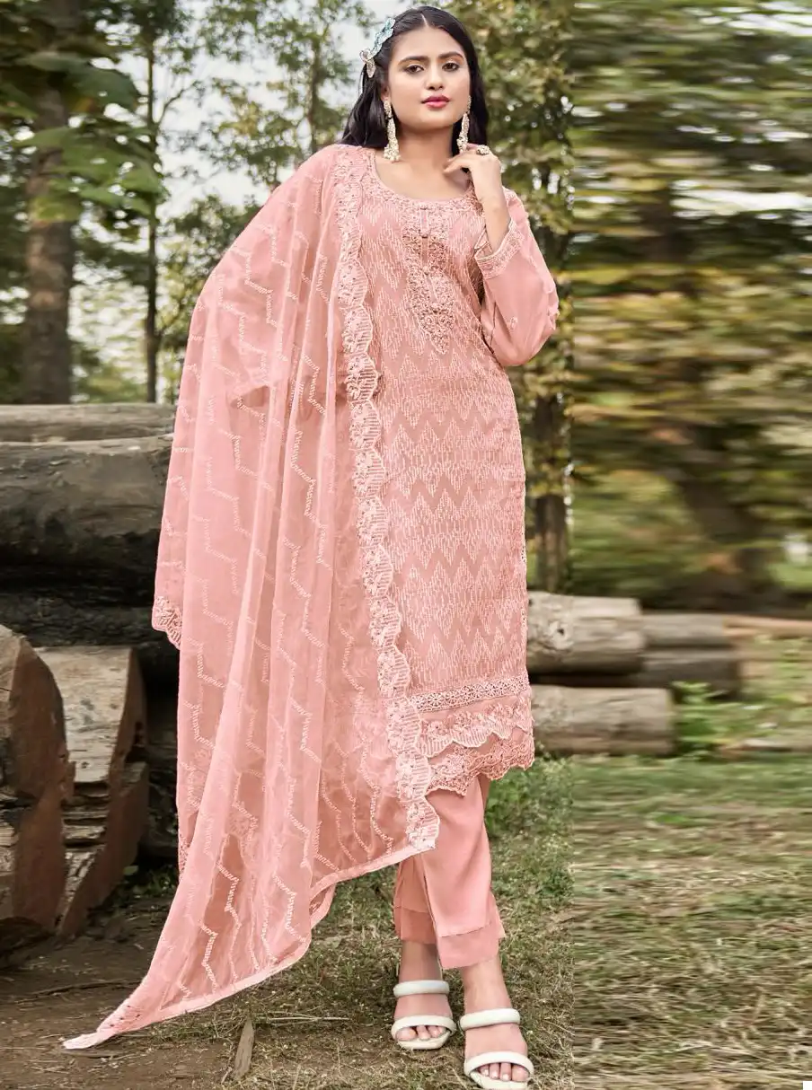 Zarqash D. No 199 Organza Wholesale Pakistani Readymade Salwar Suit Catalog