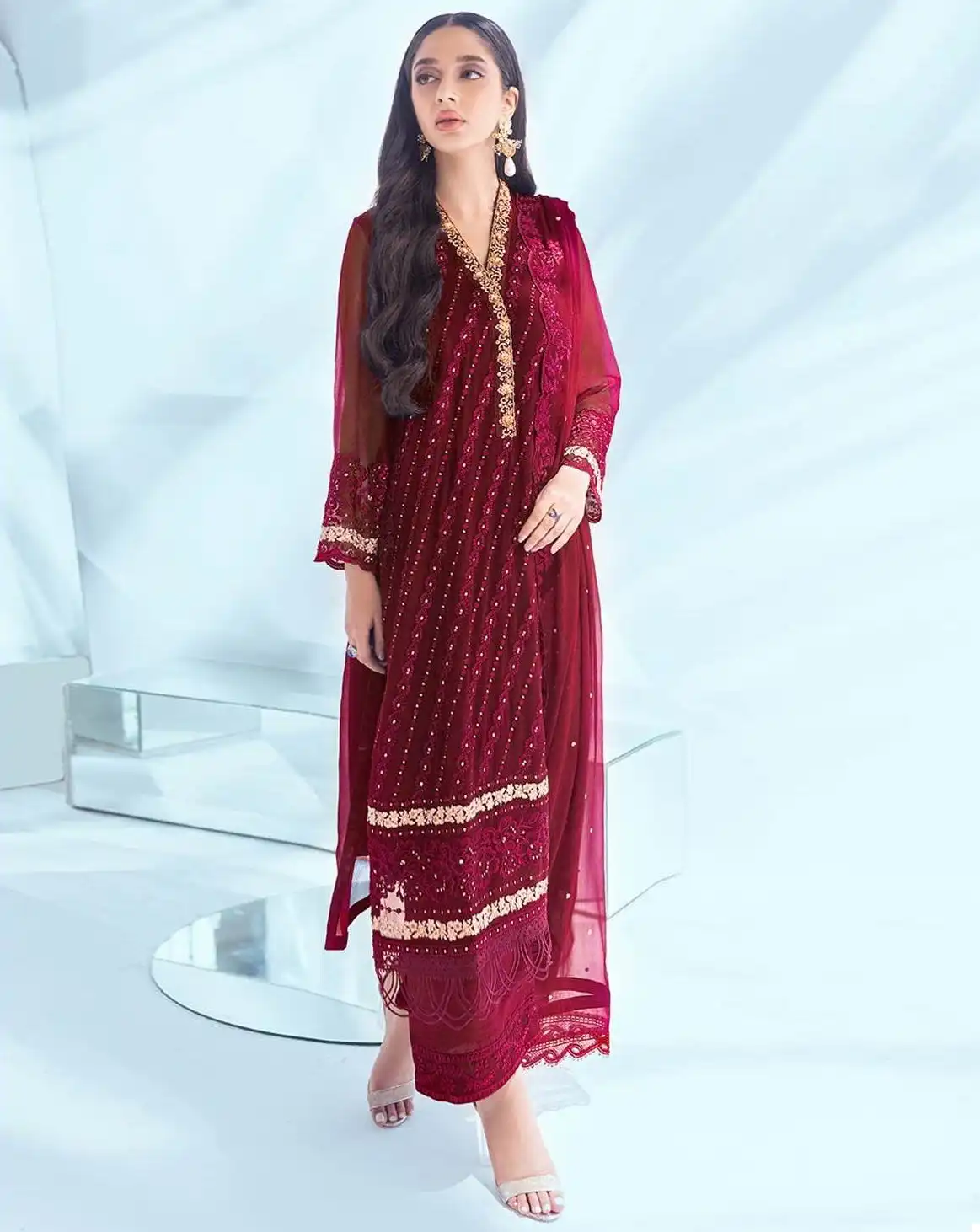 Zarqash Z 3030 Georgette Wholesale Pakistani Salwar Suit Catalog