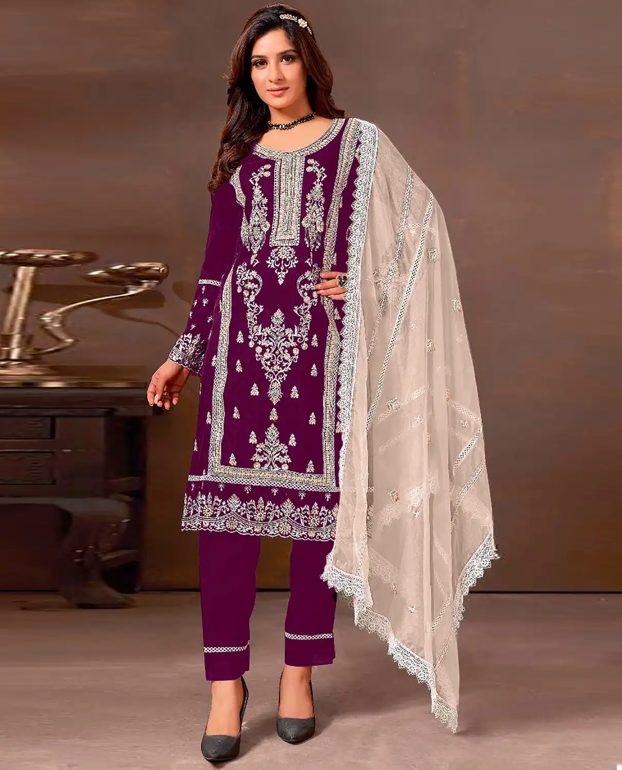 Zarqash Z 3098 Organza Wholesale Pakistani Salwar Suit Catalog