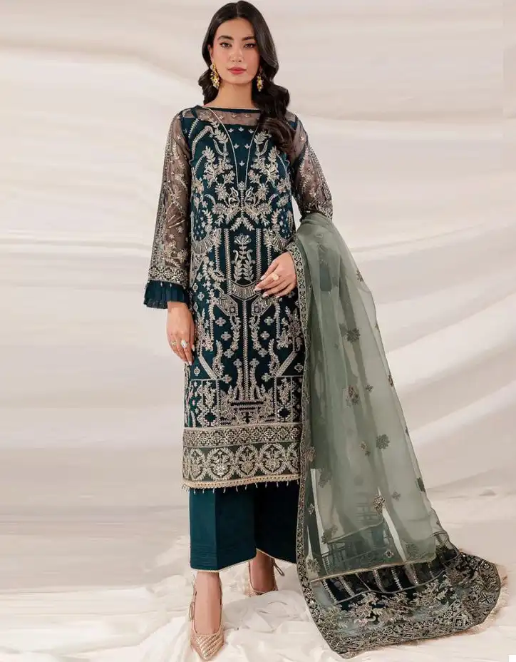 Ziaaz Code 414 Georgette Wholesale Pakistani Salwar Suit