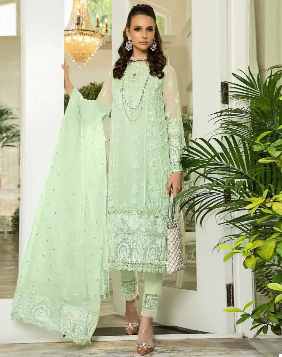 Ziaaz Codes 417 Organza Wholesale Pakistani Salwar Suit