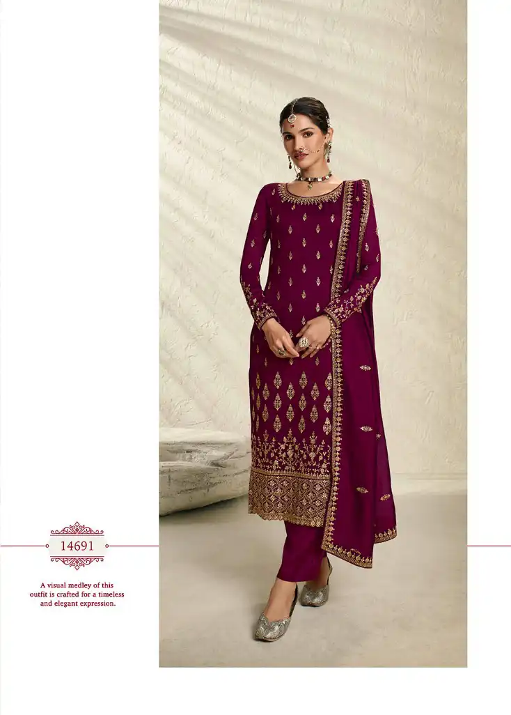 Zisa Nargis 2 Blooming Silk Georgette Wholesale Designer Salwar Suit Catalog - Image 3