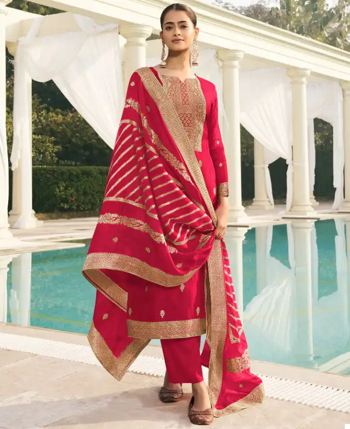 Zisa Olive 2 Pure Taby Silk Wholesale Designer Salwar Suit Catalog