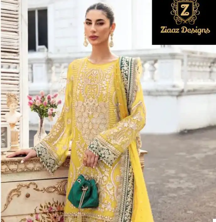 Ziaaz Code 371B Georgette Wholesale Pakistani Salwar Suit
