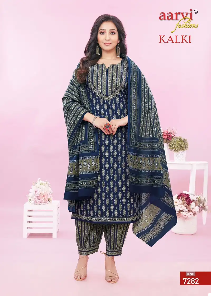 Aarvi Kalki Vol 2 Pure Cotton Wholesale Readymade Salwar Suit Catalog - Image 7