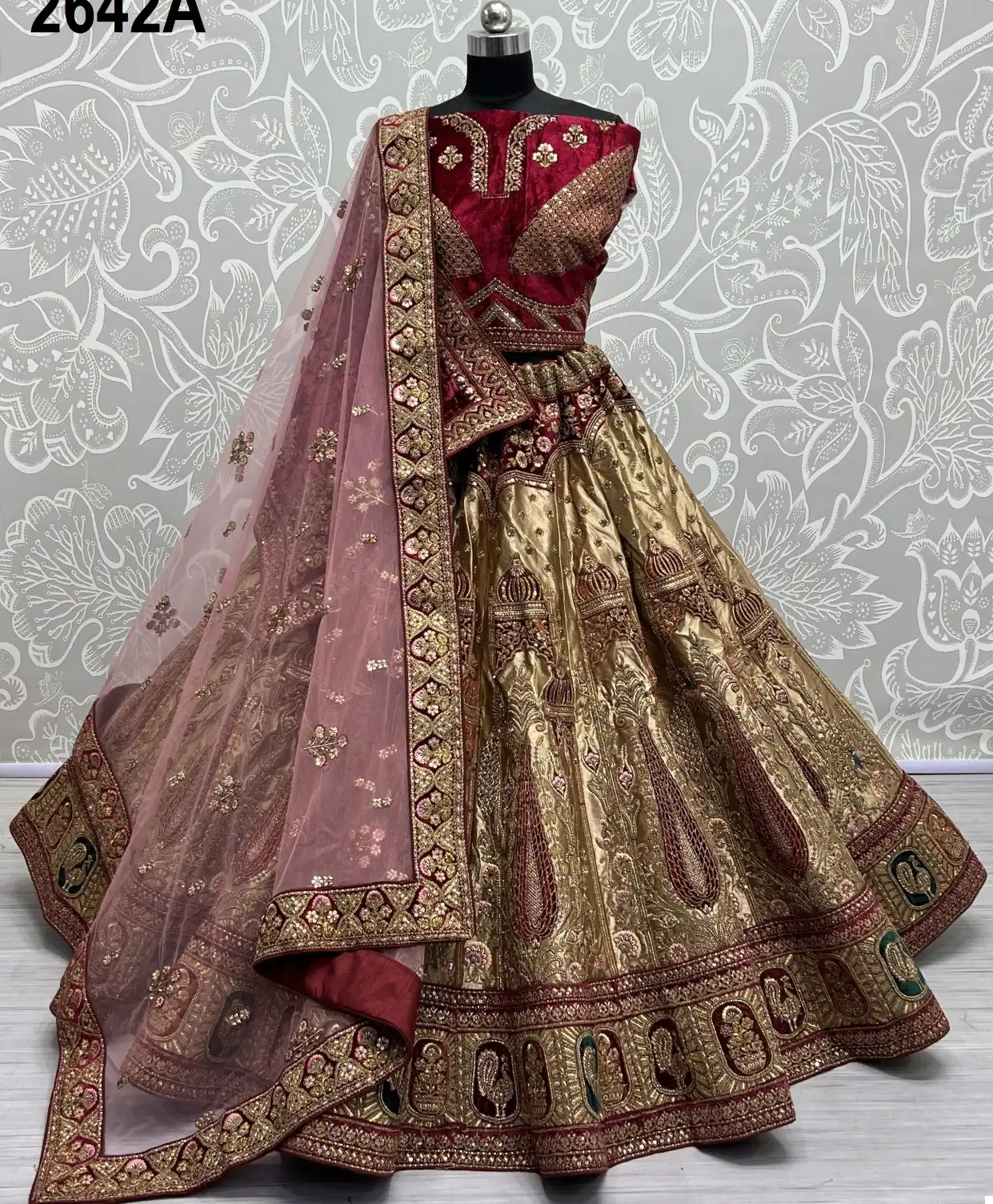 Anjani Art 2642 Brocade Silk Wholesale Lehenga Catalog