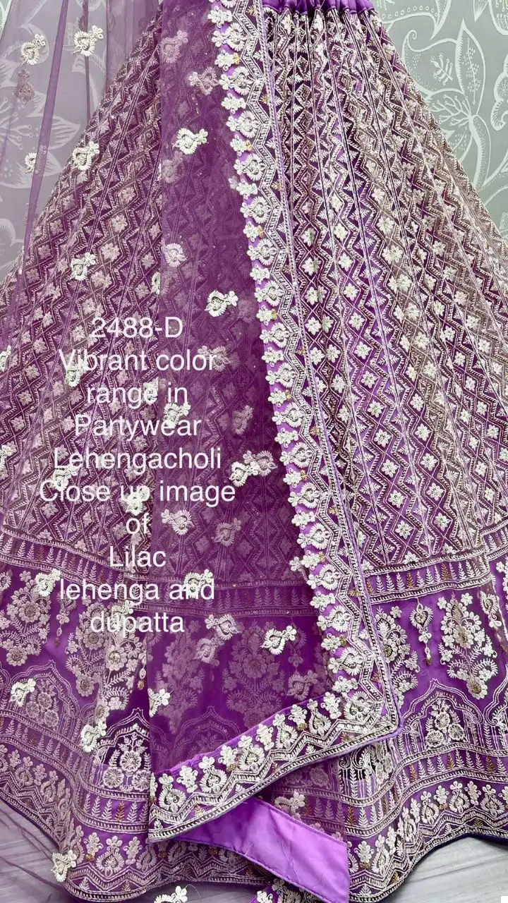 Anjani Art Code 2488 Heavy Net Wholesale Vibrant Color Lehenga Choli Catalog - Image 9
