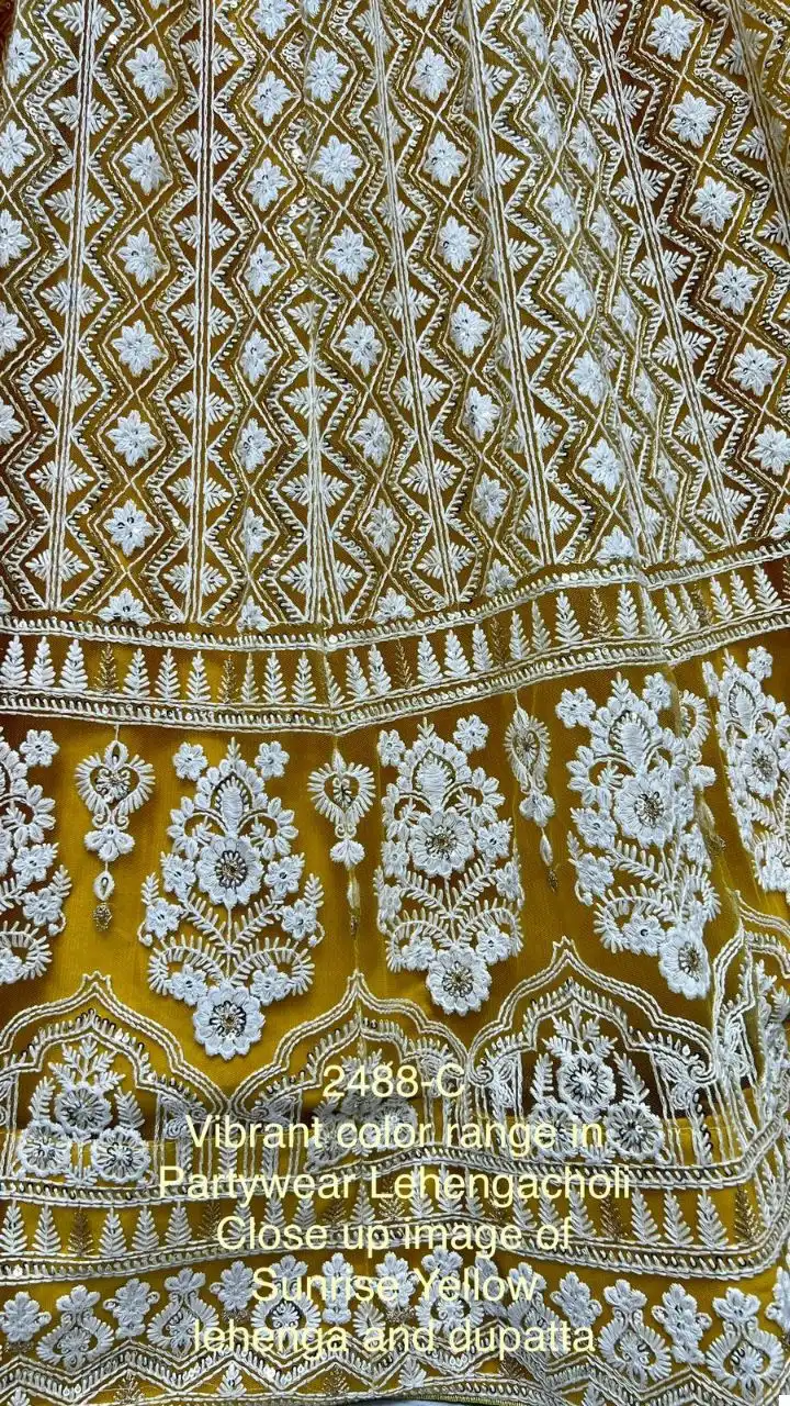 Anjani Art Code 2488 Heavy Net Wholesale Vibrant Color Lehenga Choli Catalog - Image 15