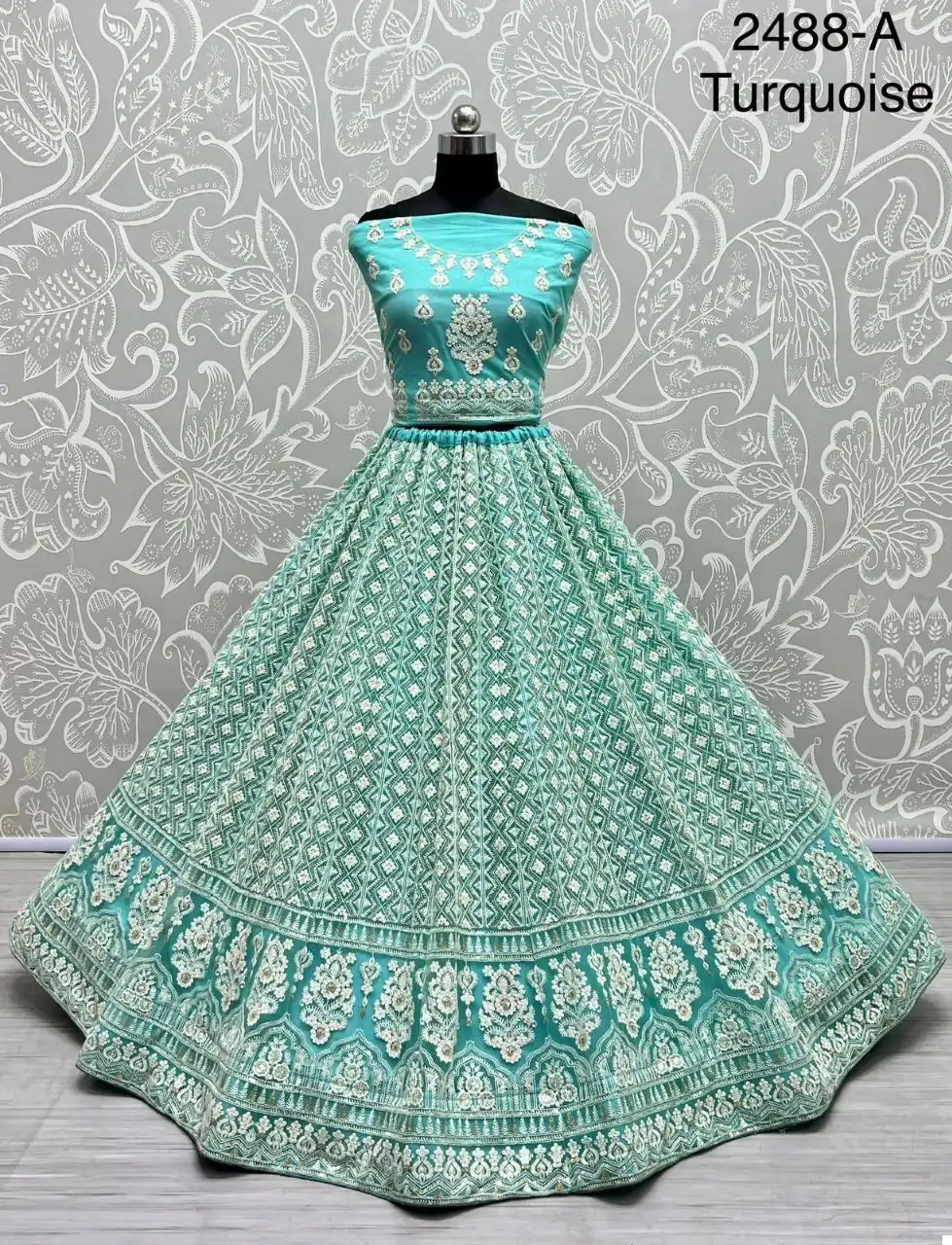 Anjani Art Code 2488 Heavy Net Wholesale Vibrant Color Lehenga Choli Catalog - Image 3