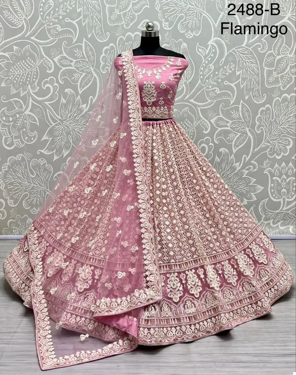 Anjani Art Code 2488 Heavy Net Wholesale Vibrant Color Lehenga Choli Catalog - Image 2