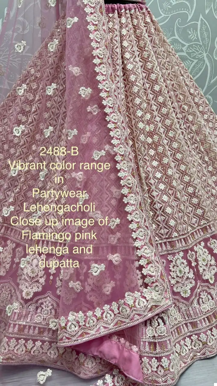 Anjani Art Code 2488 Heavy Net Wholesale Vibrant Color Lehenga Choli Catalog - Image 13