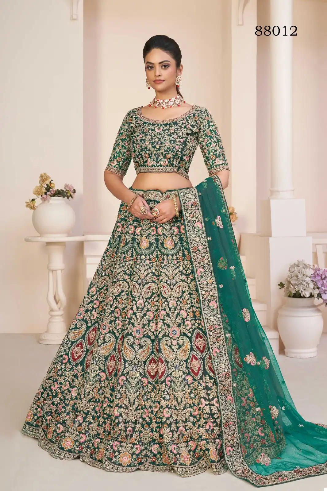 Arya Designs Volume 53 Net & Georgette Wholesale Lahenga Catalog - Image 14