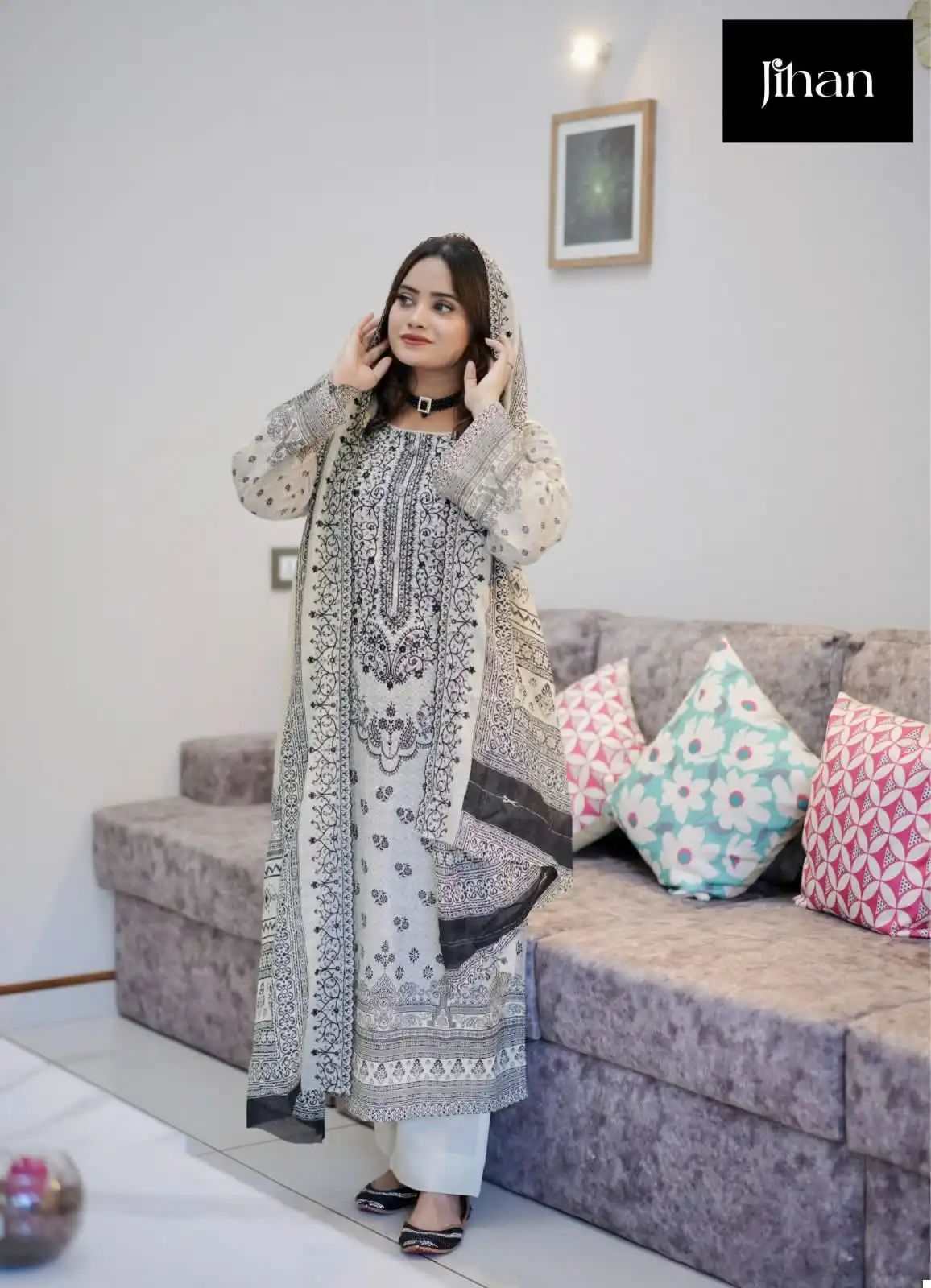 Bin Saeed 3410 Pure Lawn Print Wholesale Pakistani Salwar Suit - Image 3