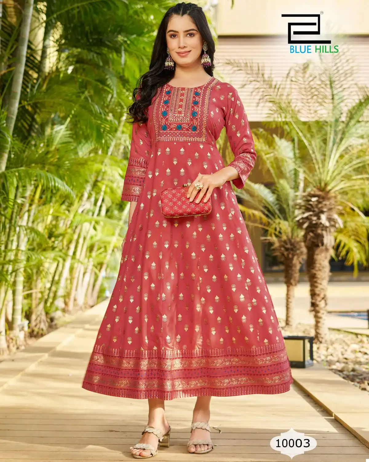 Blue Hills Sandwich Vol 10 Rayon 14Kg Wholesale Anarkali Gown Catalog