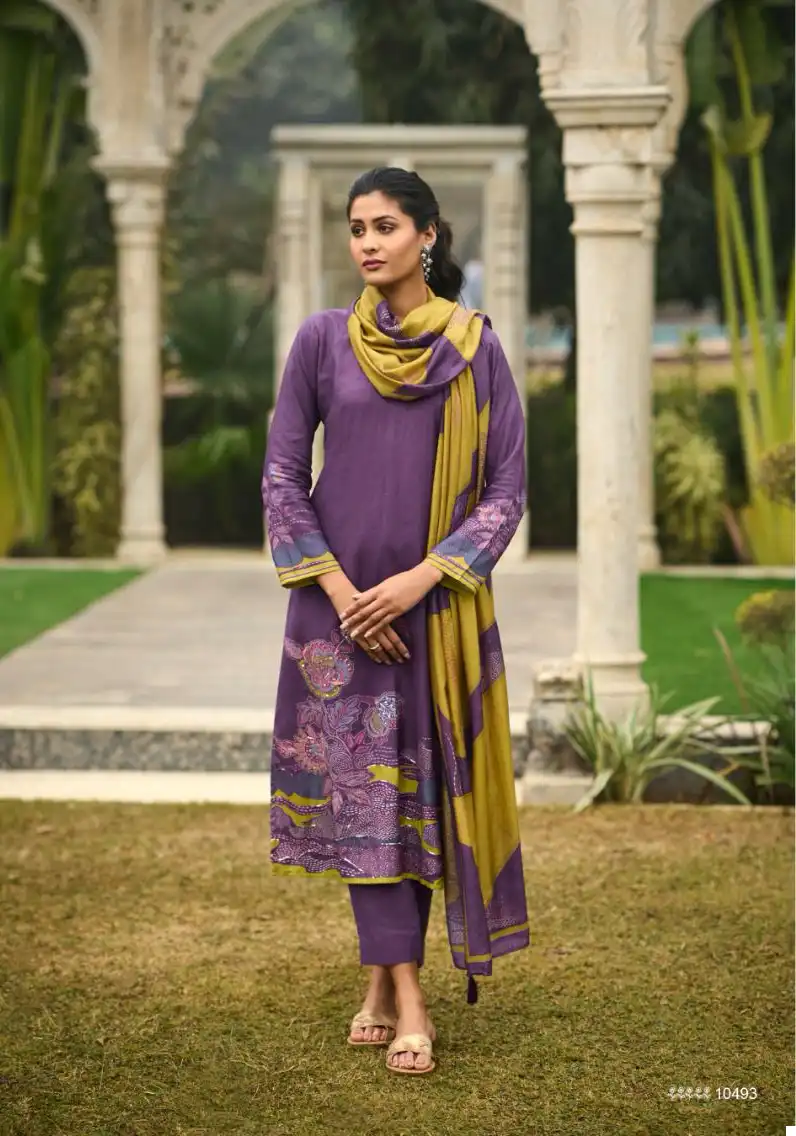 Cindrella Juliet Pure Bambarg Muslin Digital Print Wholesale Fancy Salwar Suit Catalog - Image 3