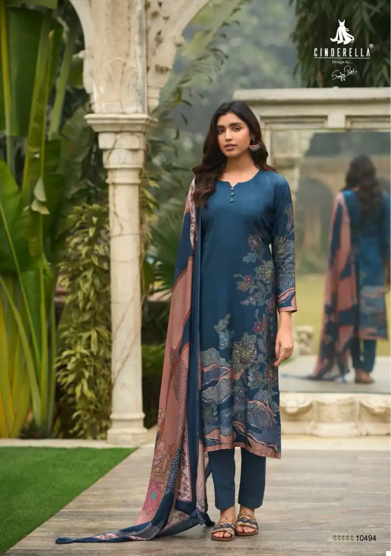 Cindrella Juliet Pure Bambarg Muslin Digital Print Wholesale Fancy Salwar Suit Catalog - Image 4