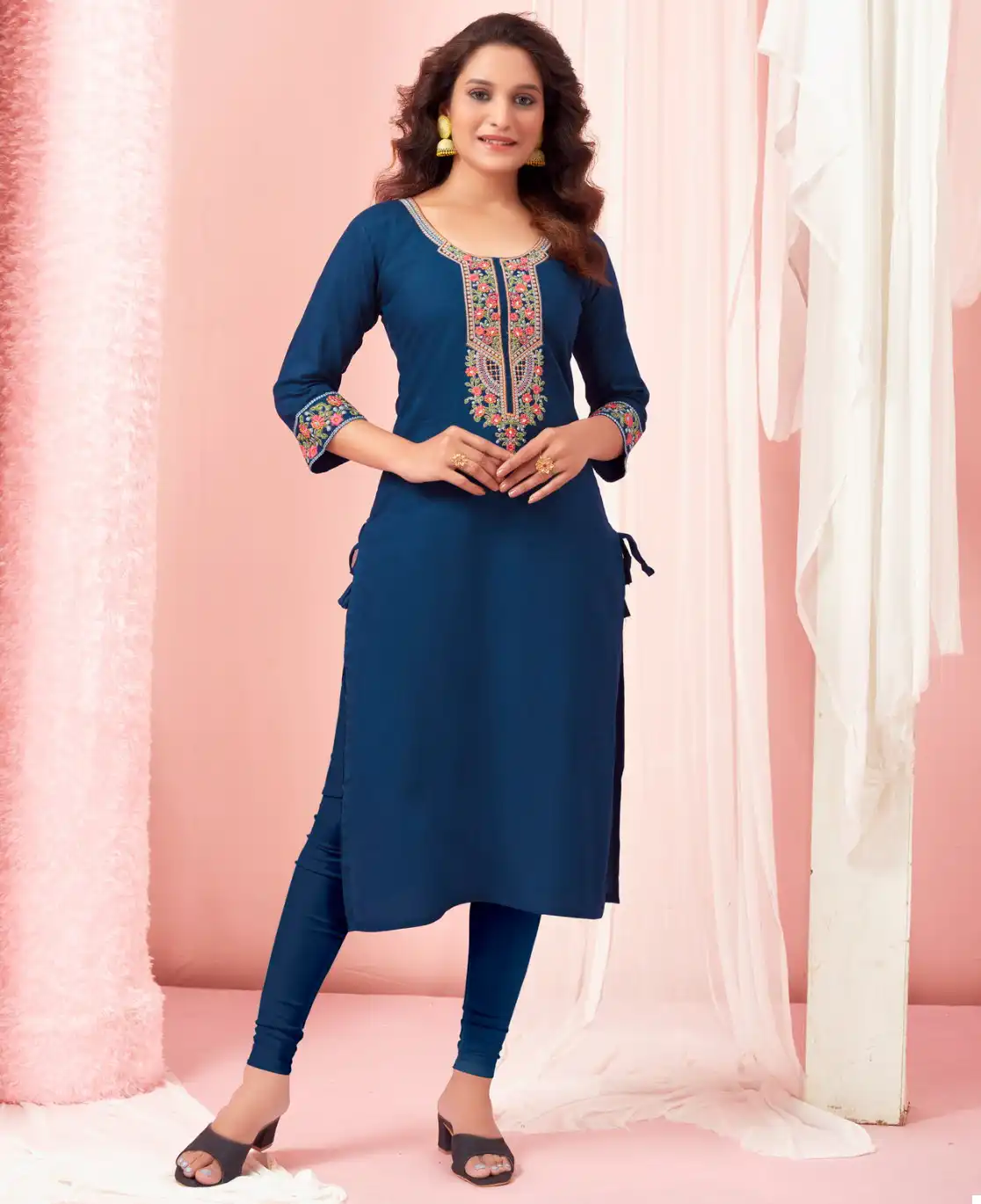 Colourpix Five Star Fancy Heavy Rayon Wholesale Fancy Kurtis Catalog