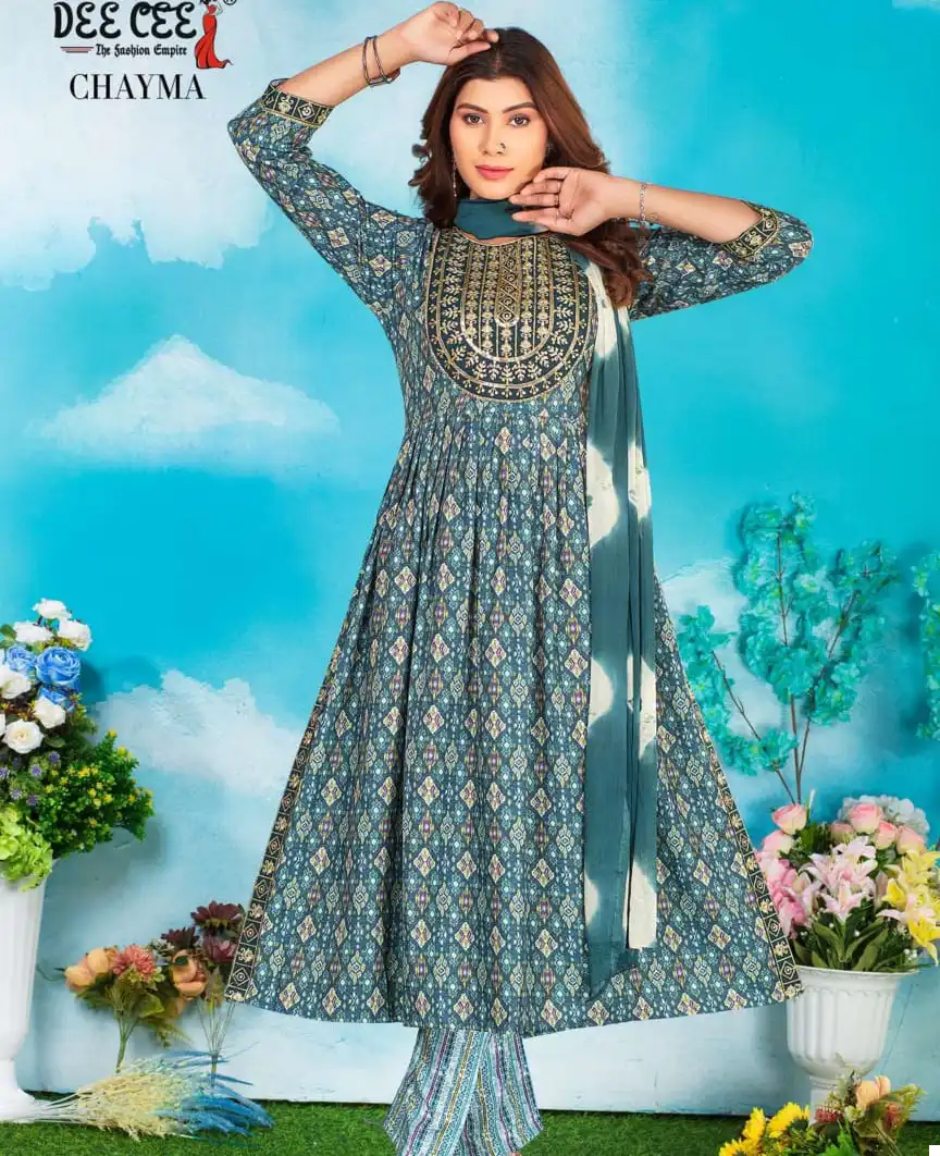 Deecee Chayma Heavy Chanderi Print Wholesale Readymade Salwar Suit Catalog — Wholesale Salwar Suits, MPA wholesale from Surat — view 1