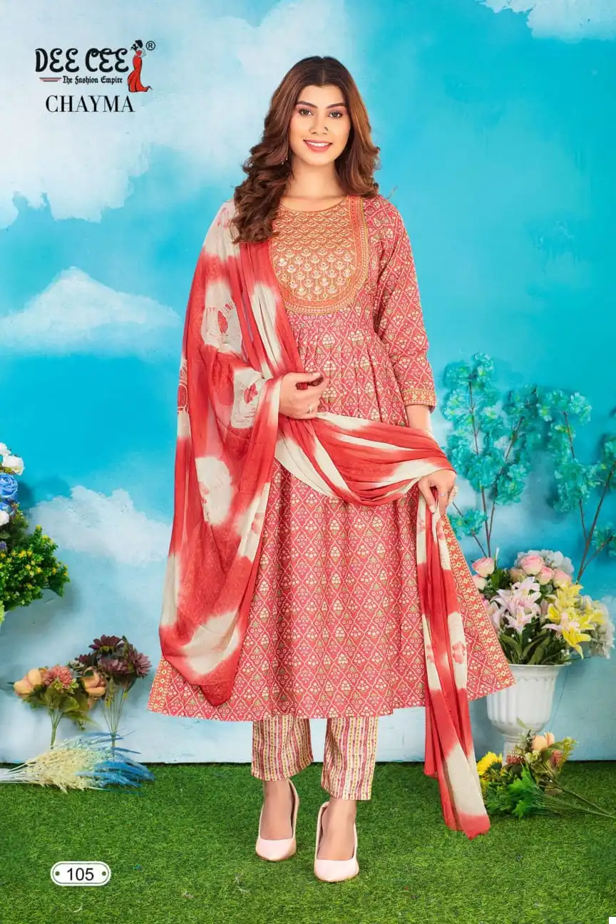 Deecee Chayma Heavy Chanderi Print Wholesale Readymade Salwar Suit Catalog — Wholesale Salwar Suits, MPA wholesale from Surat - Gallery Image 3
