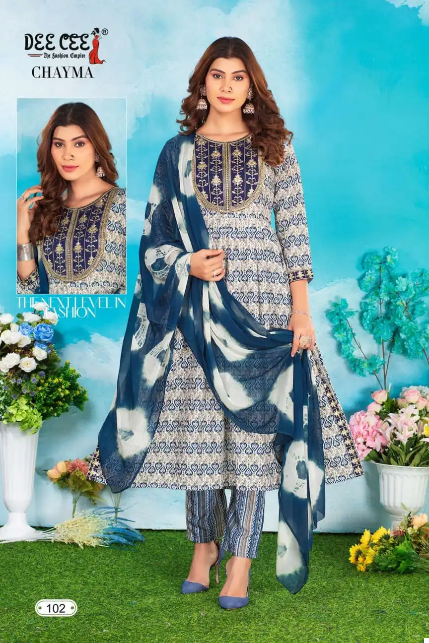 Deecee Chayma Heavy Chanderi Print Wholesale Readymade Salwar Suit Catalog — Wholesale Salwar Suits, MPA wholesale from Surat - Gallery Image 6