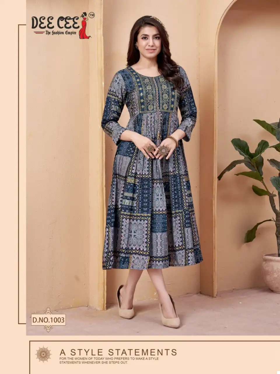 Deecee Marlena Heavy Chanderi Print Wholesale Long Kurtis Catalog - Image 5