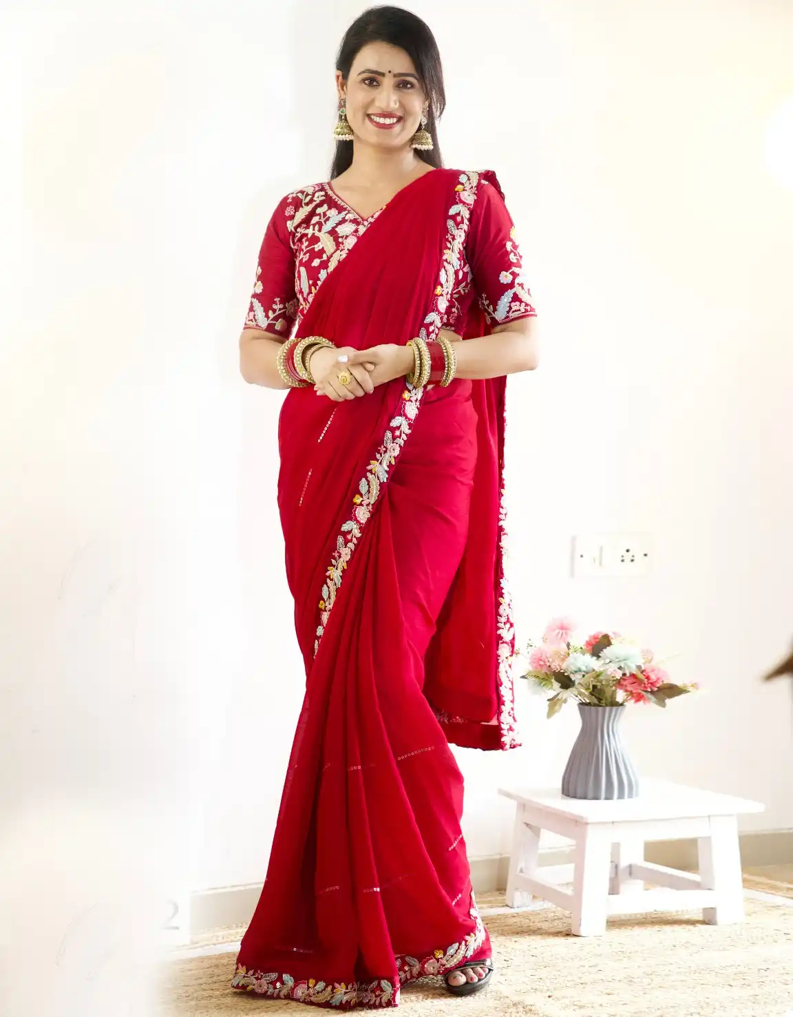 Df Dn No 2 Pure Blooming Natural Chiffon Wholesale Fancy Sarees