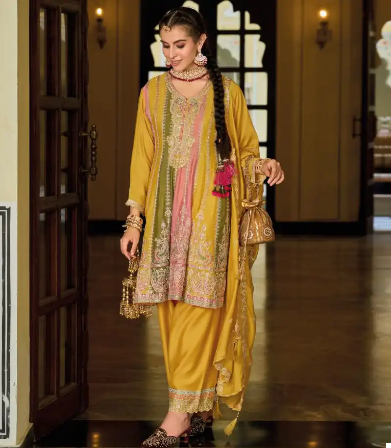 Eba Lifestyle Barbie Vol 3 Heavy Chinon Wholesale Designer Readymade Salwar Suit Catalog