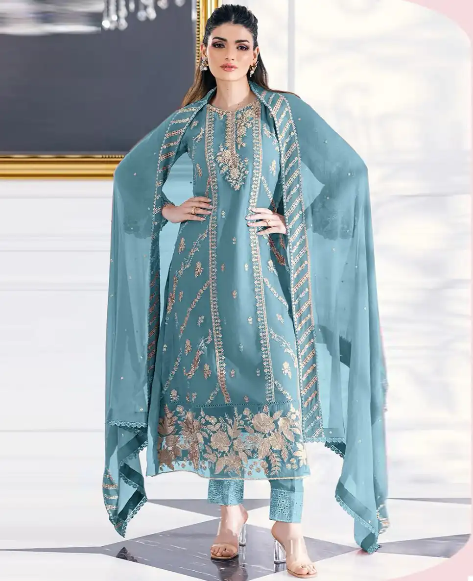 Fepic C 1684 Georgette Wholesale Pakistani Salwar Suit Catalog - Image 3