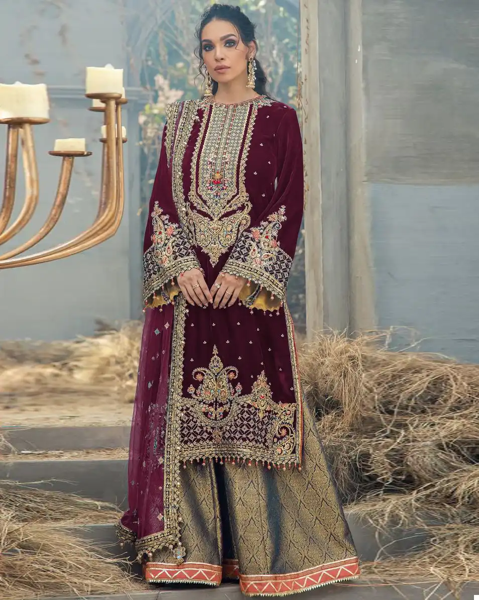 Fepic D 5221 Velvet Wholesale Pakistani Salwar Suit Catalog
