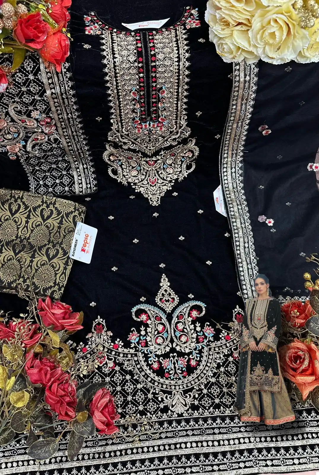 Fepic D 5221 Velvet Wholesale Pakistani Salwar Suit Catalog - Image 6