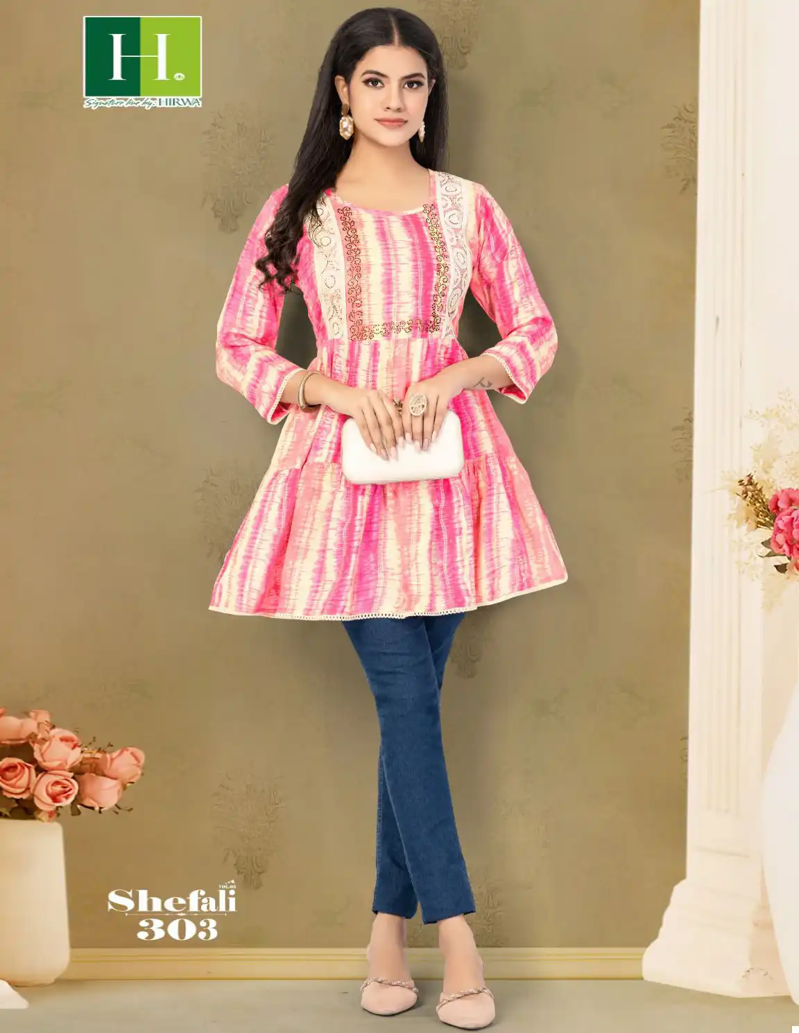 Hirwa Shefali Vol 3 Heavy Rayon Wholesale Short Top Catalog