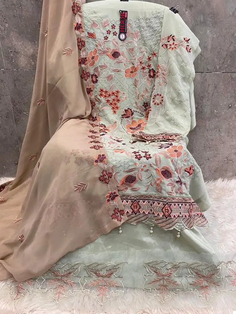 Hoor Tex H 202 Faux Georgette Wholesale Pakistani Salwar Suit - Image 2