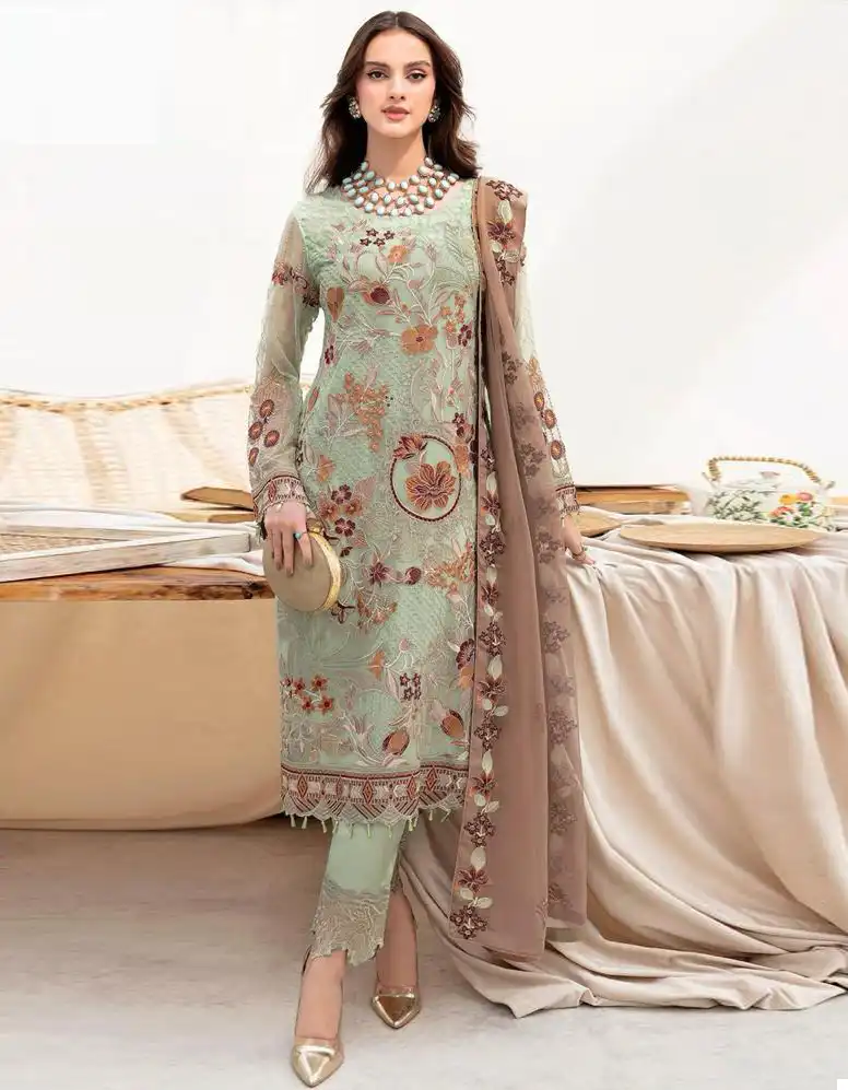 Hoor Tex H 202 Faux Georgette Wholesale Pakistani Salwar Suit