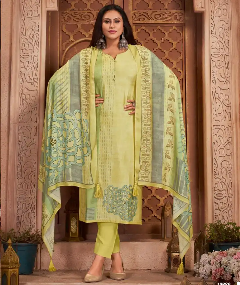 Ibiza Humraahi Pure Bambarg Muslin Digital Print Wholesale Fancy Salwar Suit Catalog - Image 2