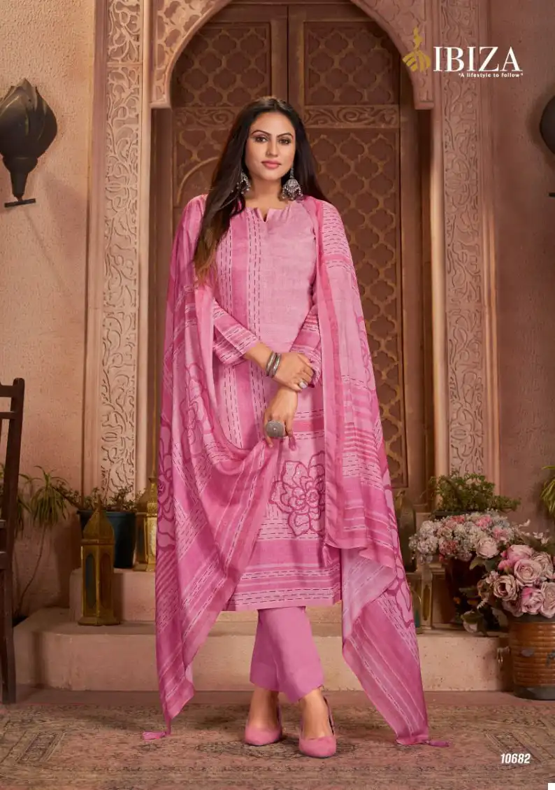 Ibiza Humraahi Pure Bambarg Muslin Digital Print Wholesale Fancy Salwar Suit Catalog - Image 3