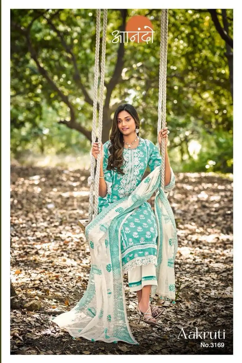 Jayvijay Aakruti 3169 Pure Cotton Block Print Wholesale Fancy Salwar Suit Catalog - Image 3