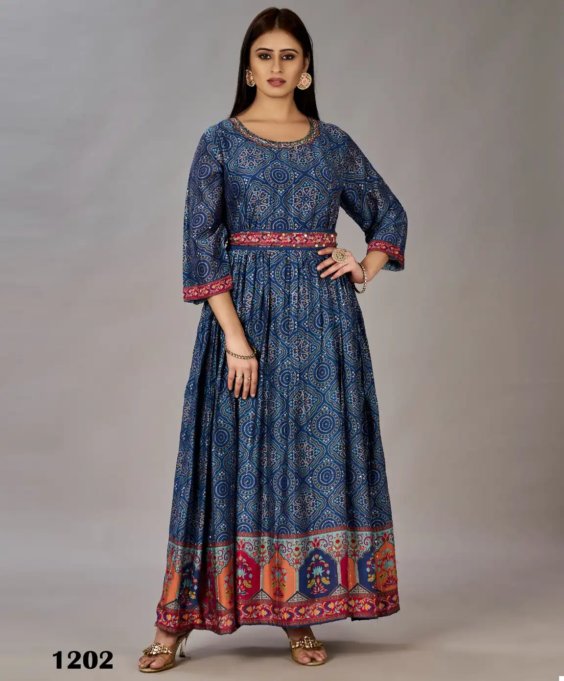 Jivora Sia Muslin Silk Wholesale Fancy Gown Catalog