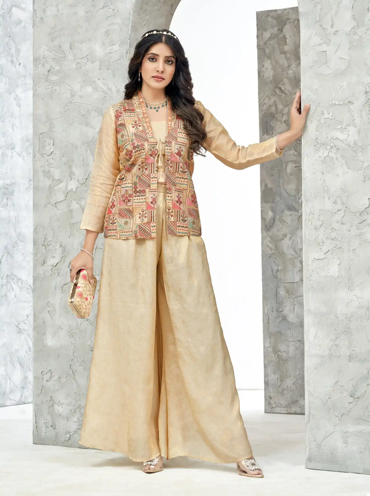 K.F Aniyai Jacquard Wholesale Designer Readymade Suit Catalog - Image 2