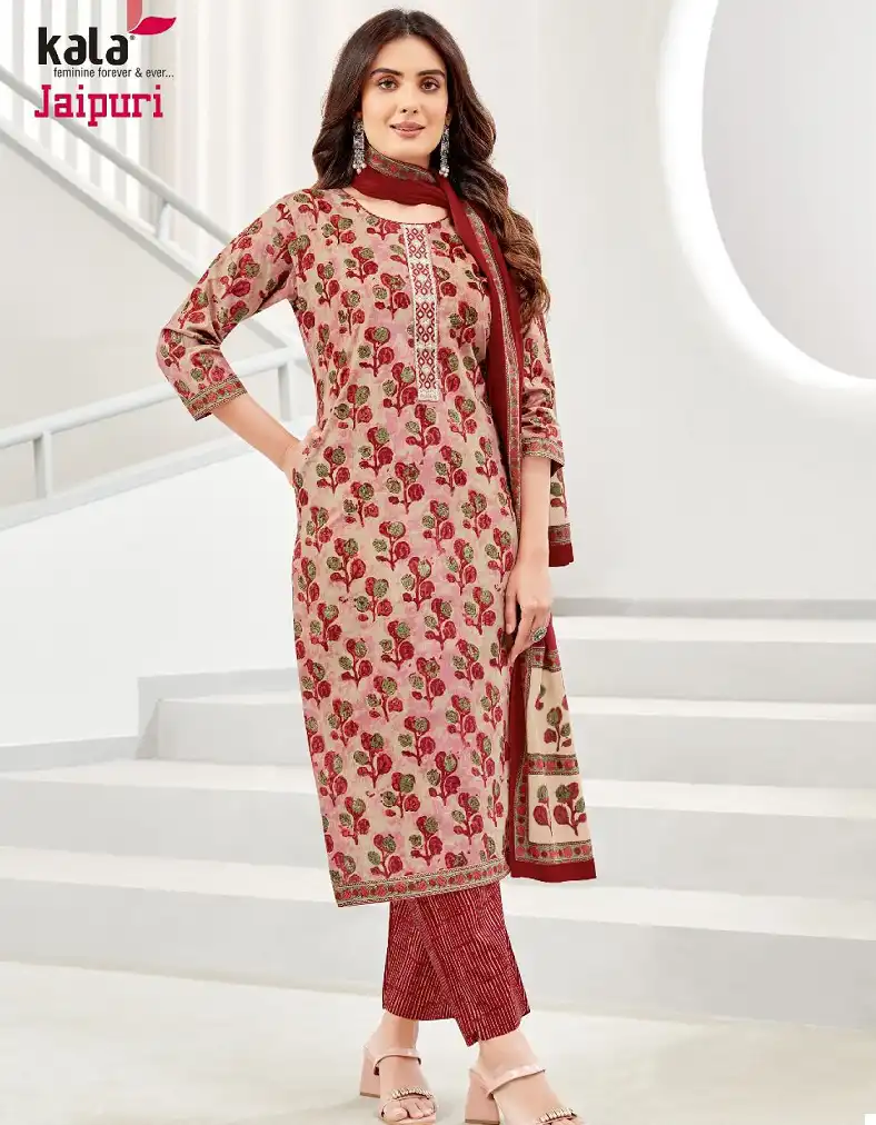 Kala Jaipuri Vol 4 Cotton Wholesale Readymade Salwar Suit Catalog