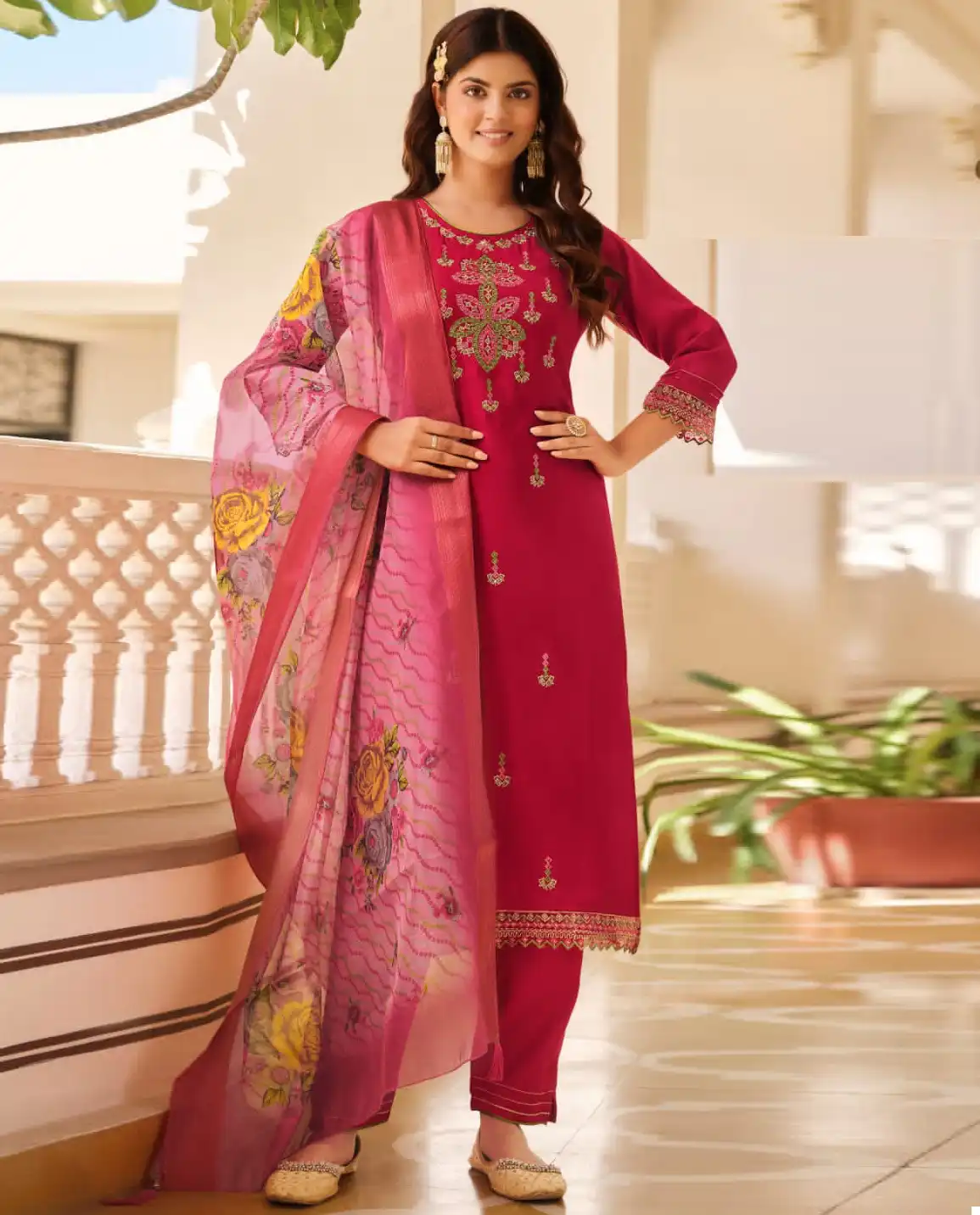 Karissa Bandhej Viscose Silk Wholesale Readymade Salwar Suit Catalog